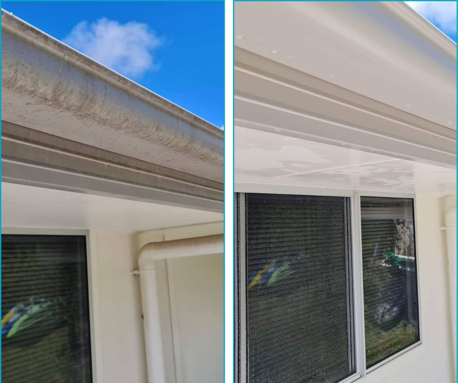 Before Vs After Roof Gutter Washing